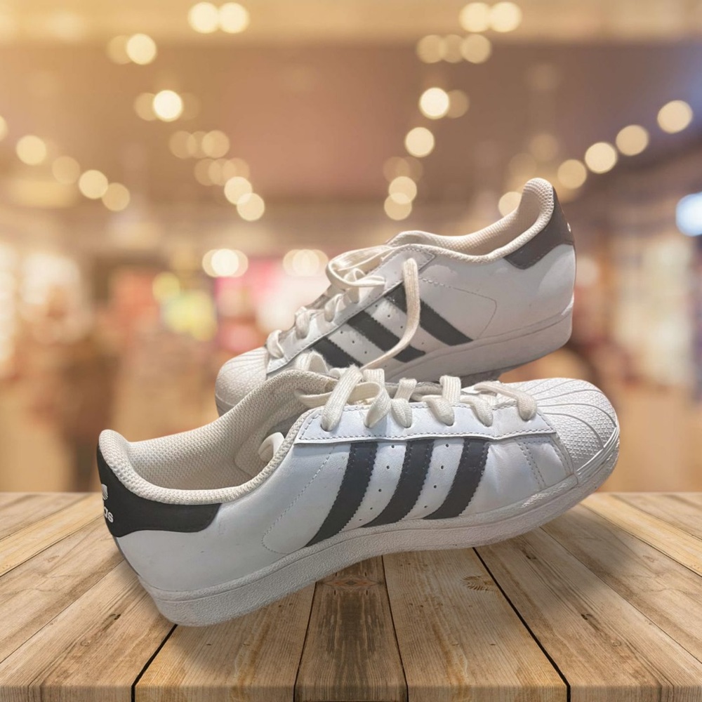 Adidas Superstar Women’s Sneakers (Black and White)